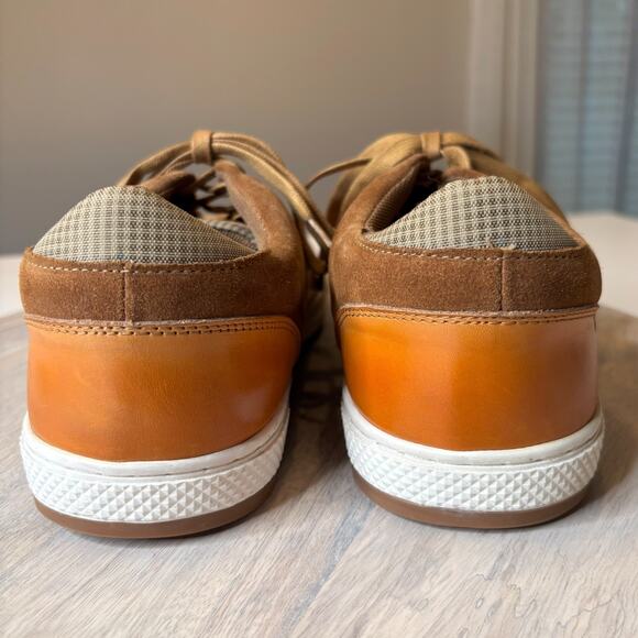English Laundry Men’s Leather Sneakers Tan Brown Suede Accent Casual Shoes Sz 9 - Picture 7 of 11
